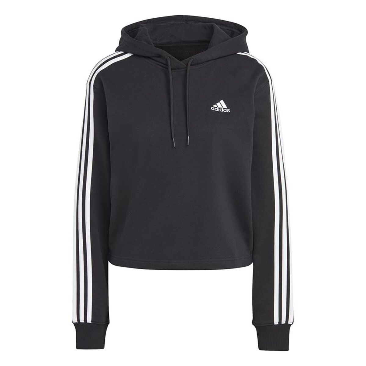 Sweat à capuche femme Adidas 3S Ft Cr Noir