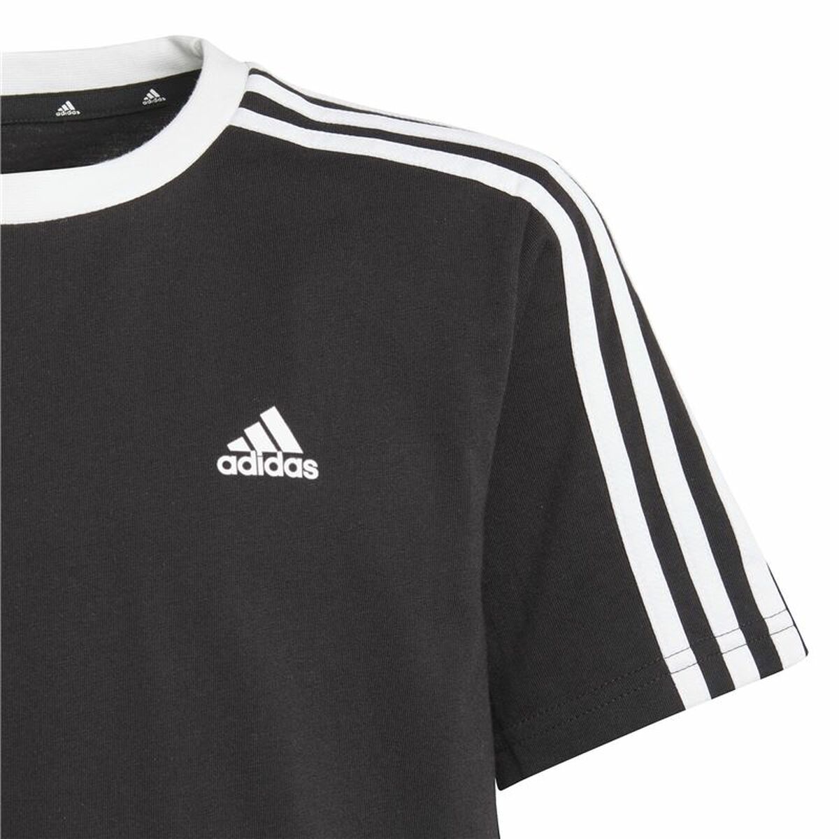 T shirt à manches courtes Enfant Adidas Essentials Bleu Noir