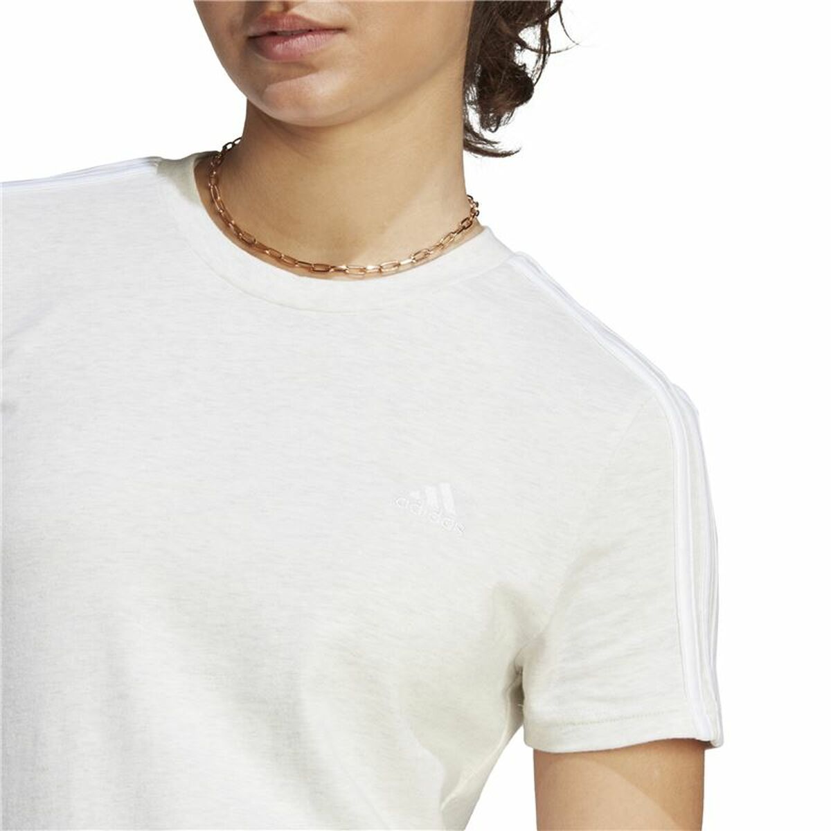 T-shirt à manches courtes femme Adidas 3S Blanc