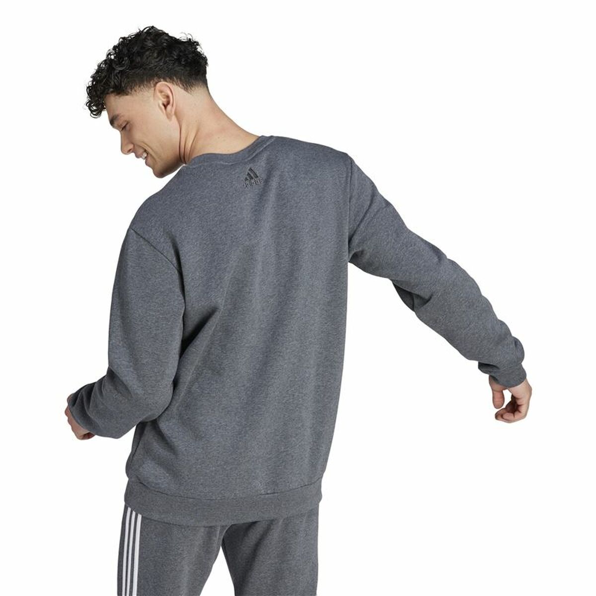 Sweat sans capuche homme Adidas Bl Fl  Gris