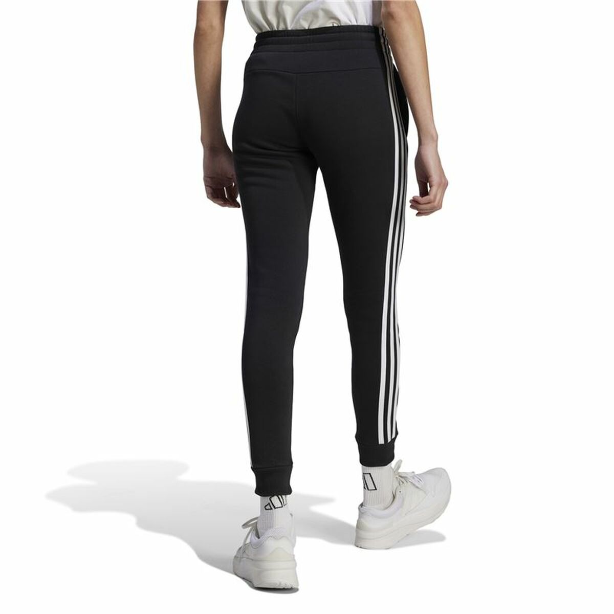 Pantalon de sport long Adidas 3S Fl C Pt Noir Femme
