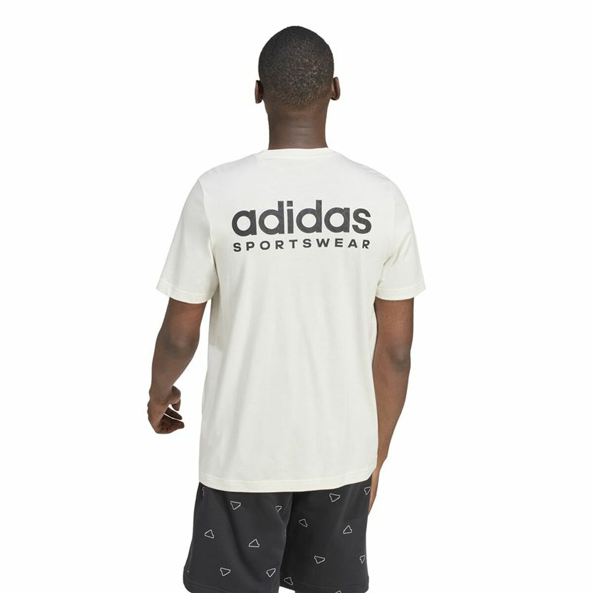T-shirt à manches courtes homme Adidas Molded Linear Blanc Naturel