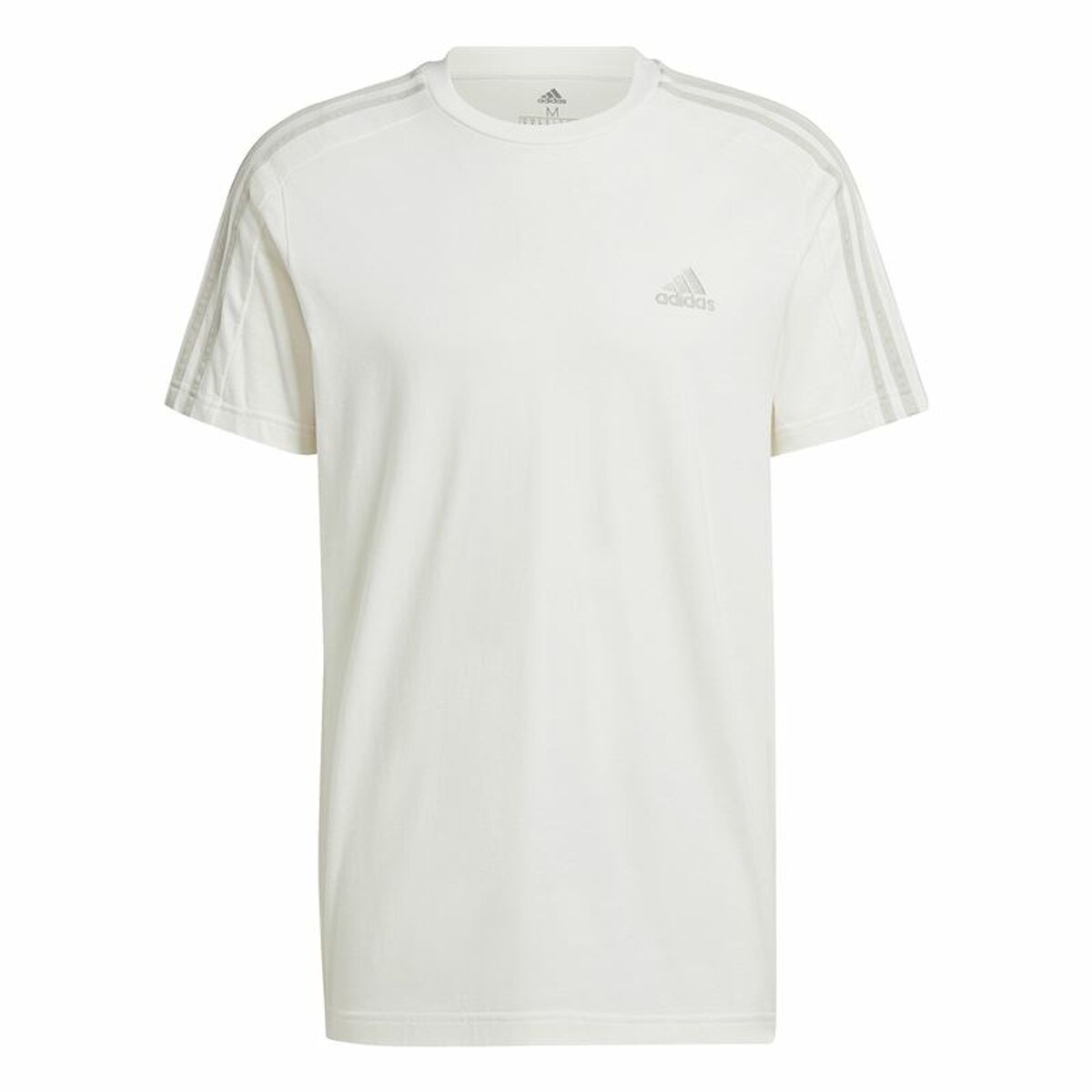 T-shirt à manches courtes homme Adidas Essentials 3 Bandas Blanc L