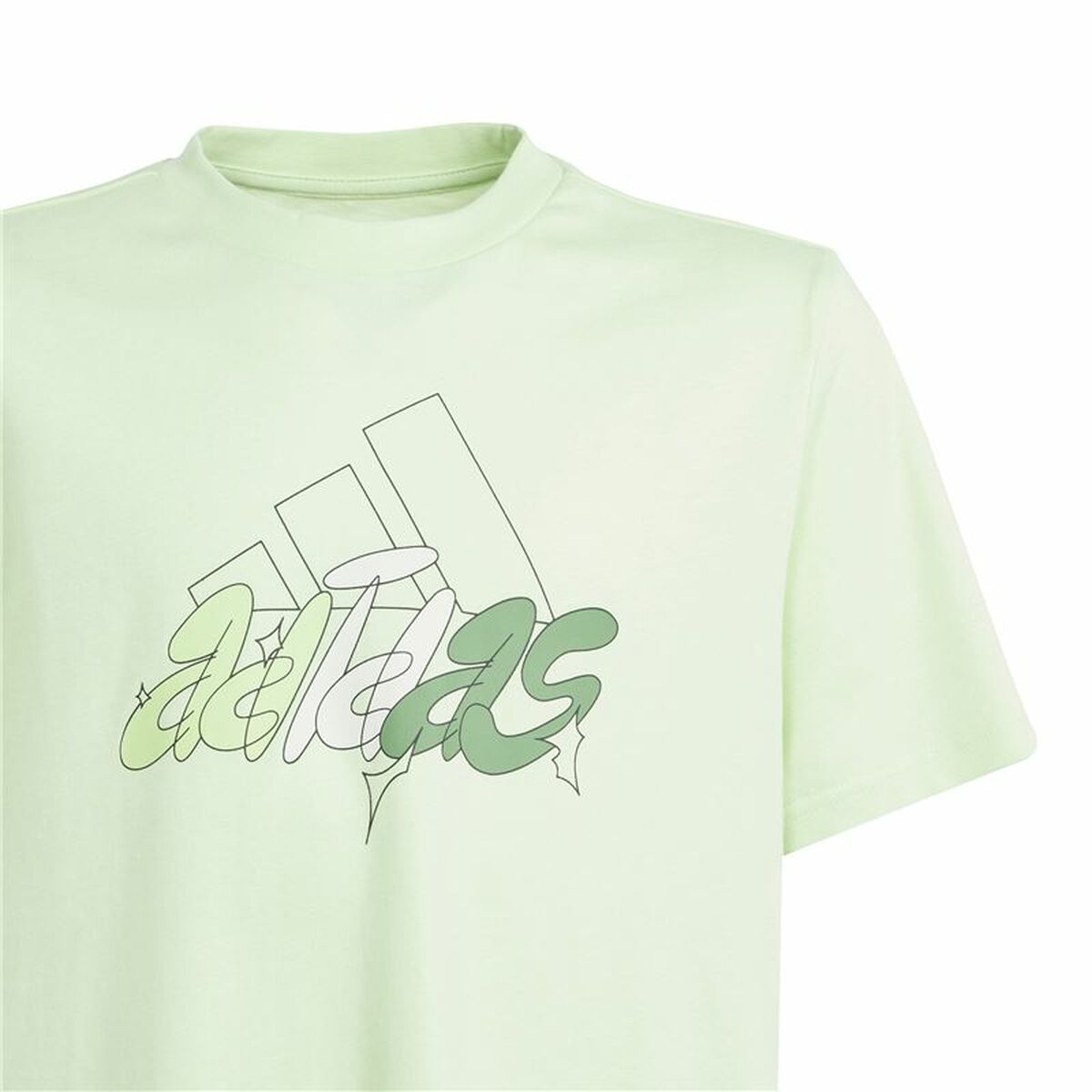 T shirt à manches courtes Adidas Table Illustrated Vert clair