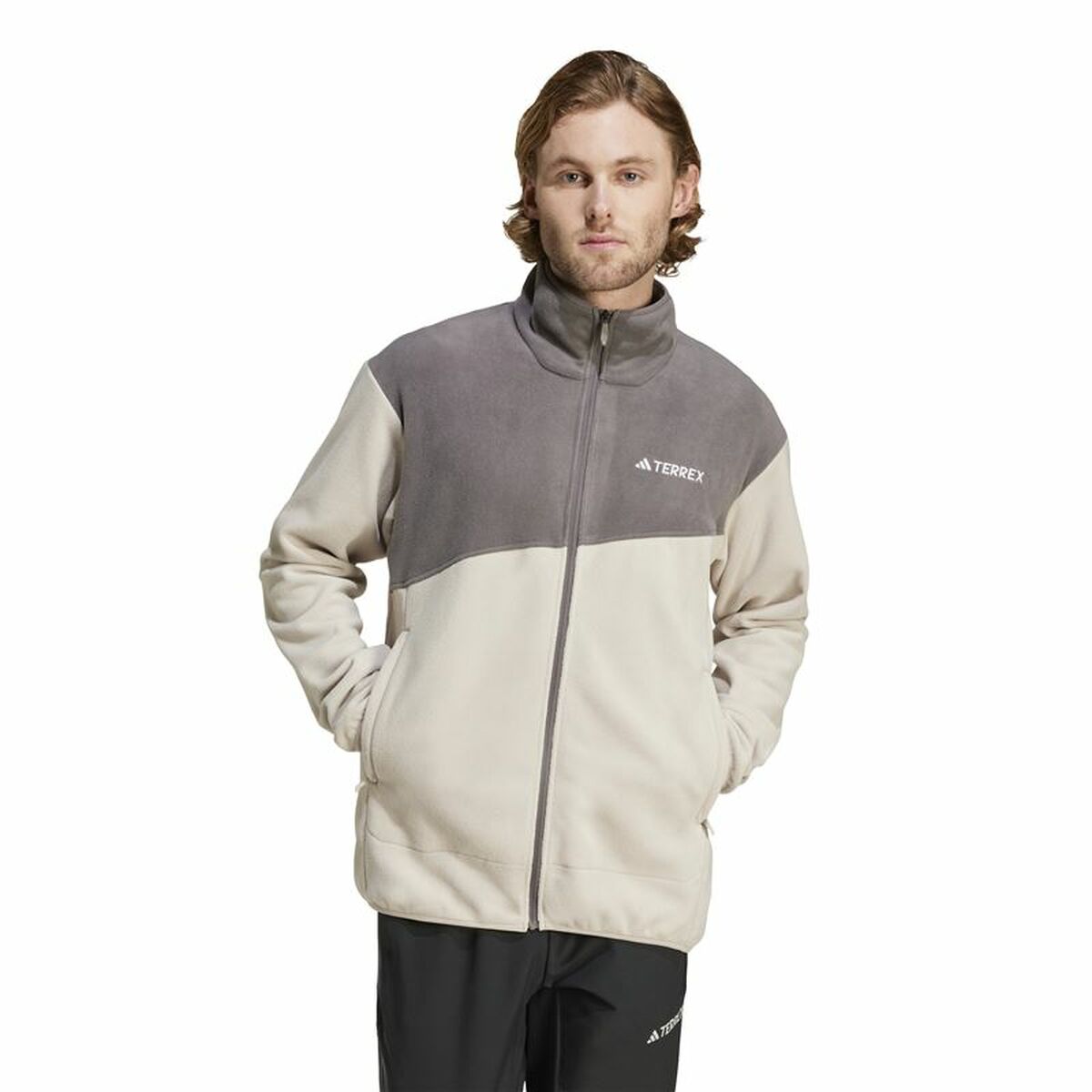 Doublure Polaire Adidas Terrex Multi Full Zip Fleece Beige Homme