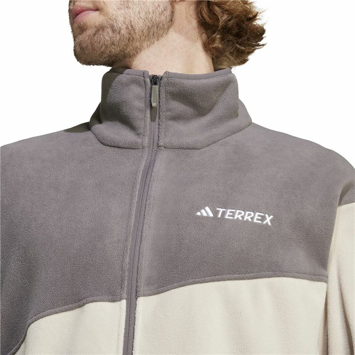 Doublure Polaire Adidas Terrex Multi Full Zip Fleece Beige Homme