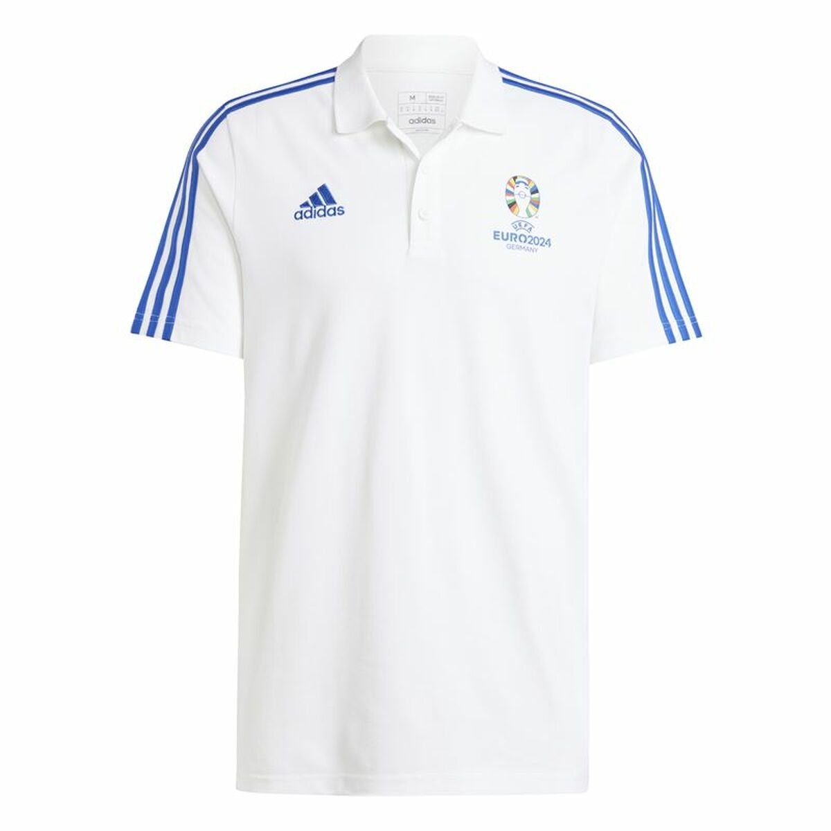 Polo à manches courtes homme Adidas Emblem Euro 2024 (S)