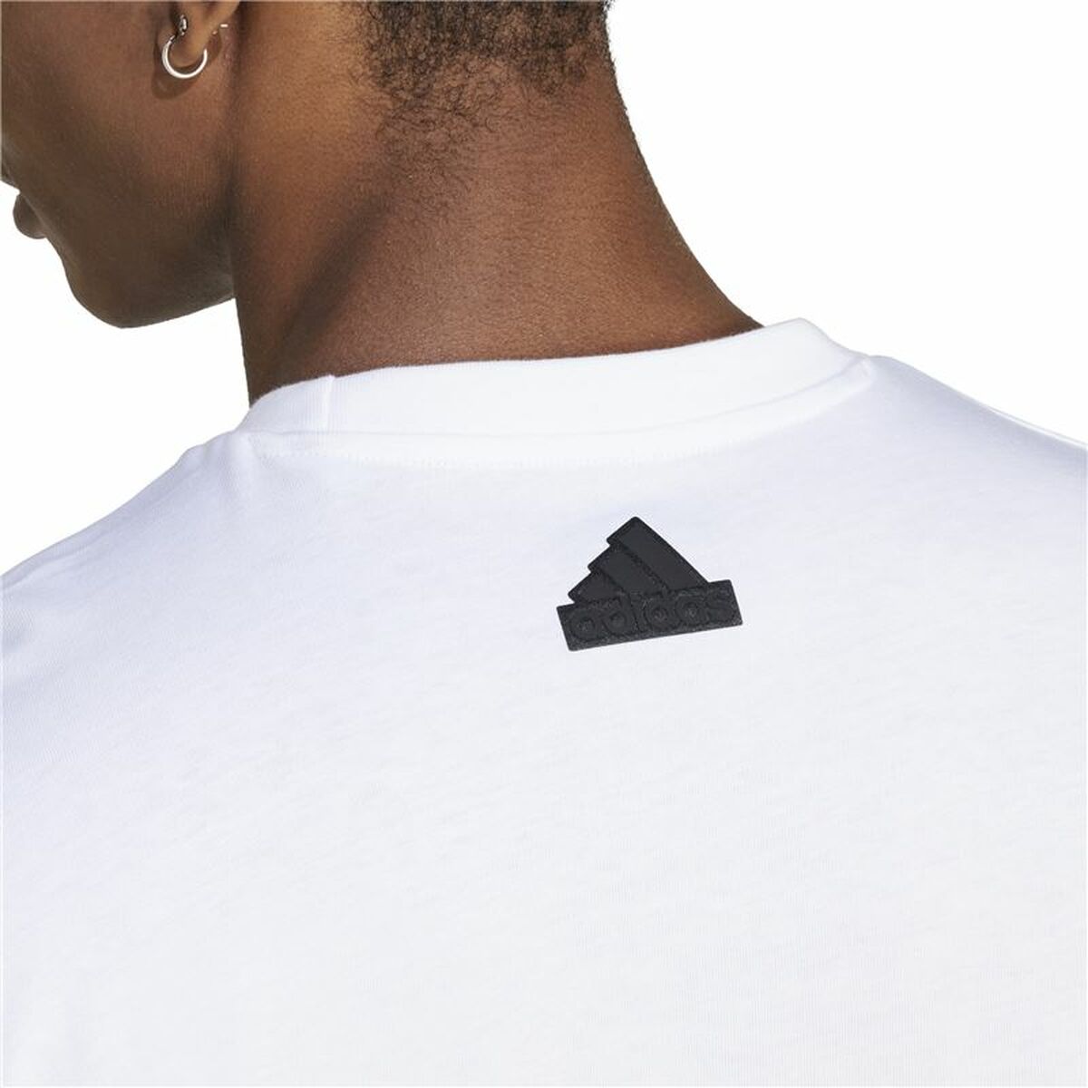 T-shirt à manches courtes homme Adidas House Of Tiro Summer Linear Graphic Blanc