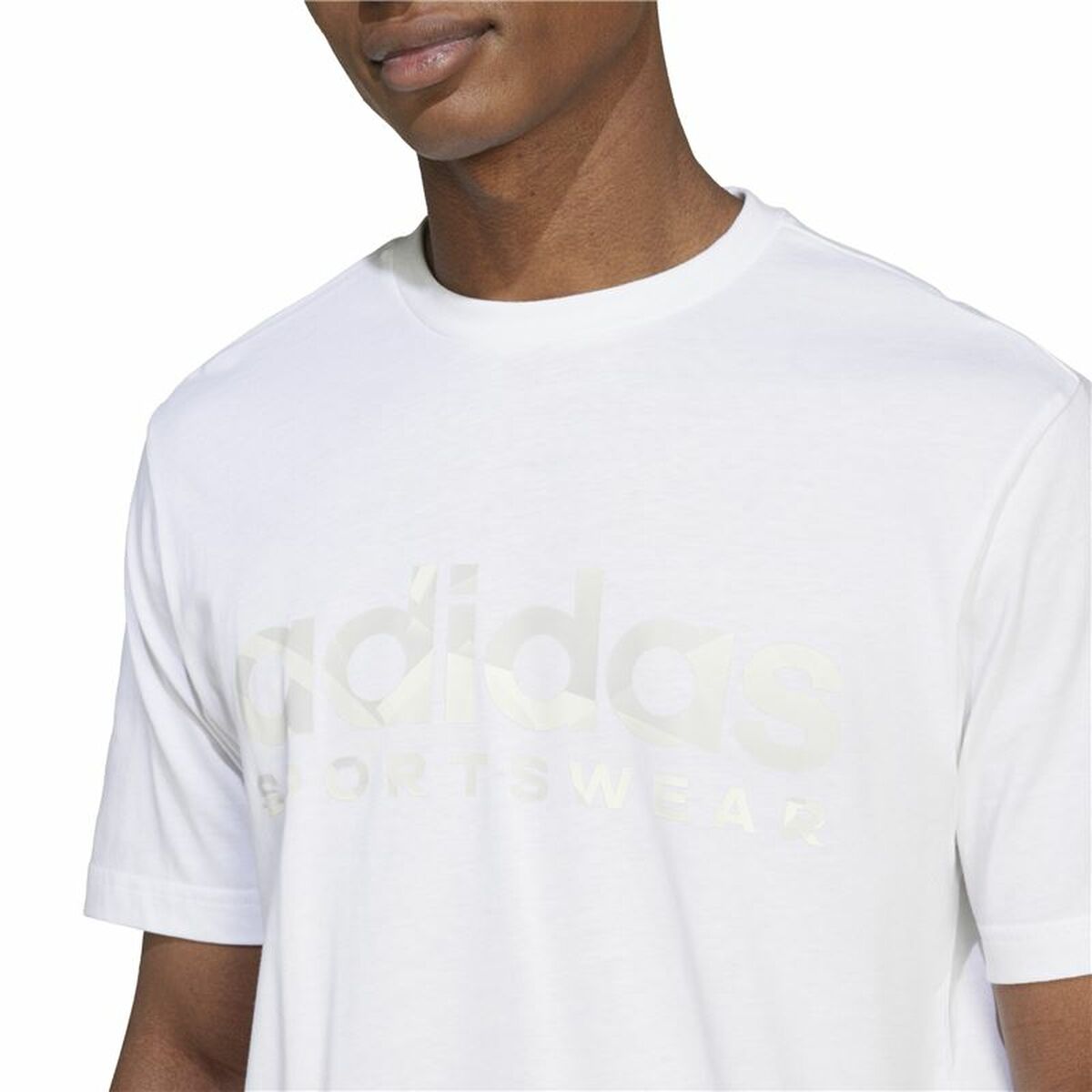 T-shirt à manches courtes homme Adidas House Of Tiro Summer Linear Graphic Blanc