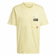 T-shirt à manches courtes homme Adidas Remoji Pocket Graphic Jaune Doré