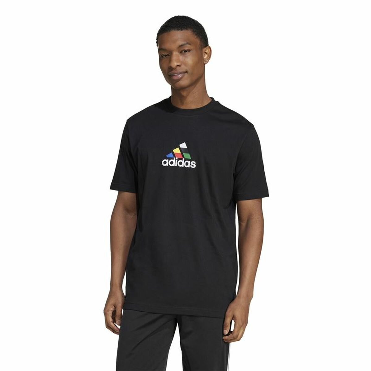 T-shirt à manches courtes homme Adidas House Of Tiro Nations Graphic Noir