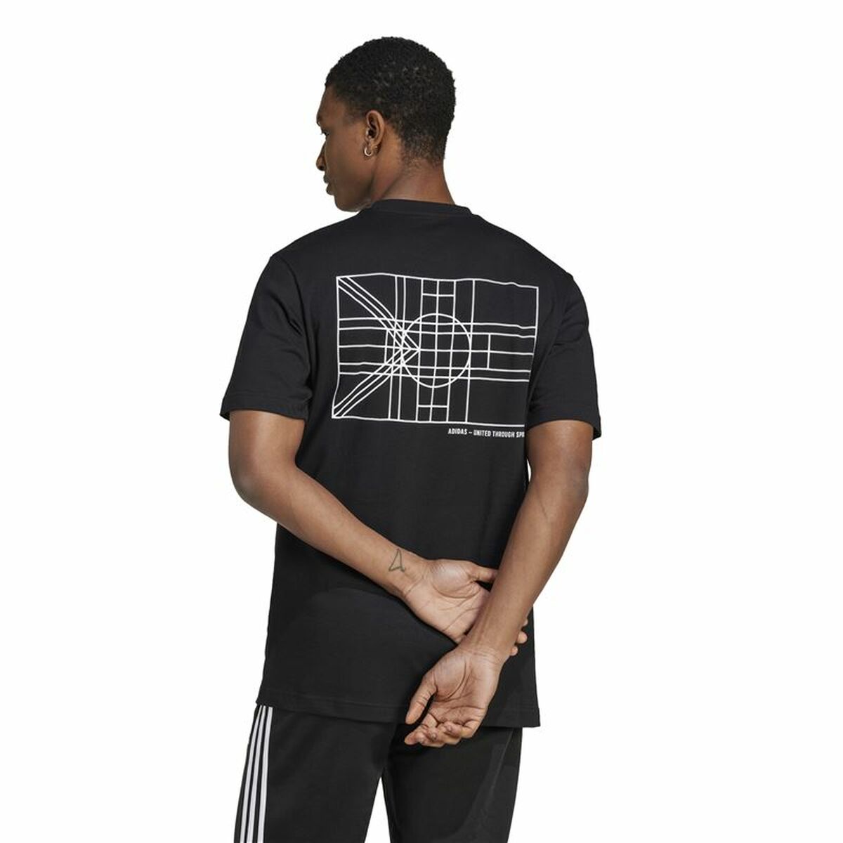 T-shirt à manches courtes homme Adidas House Of Tiro Nations Graphic Noir