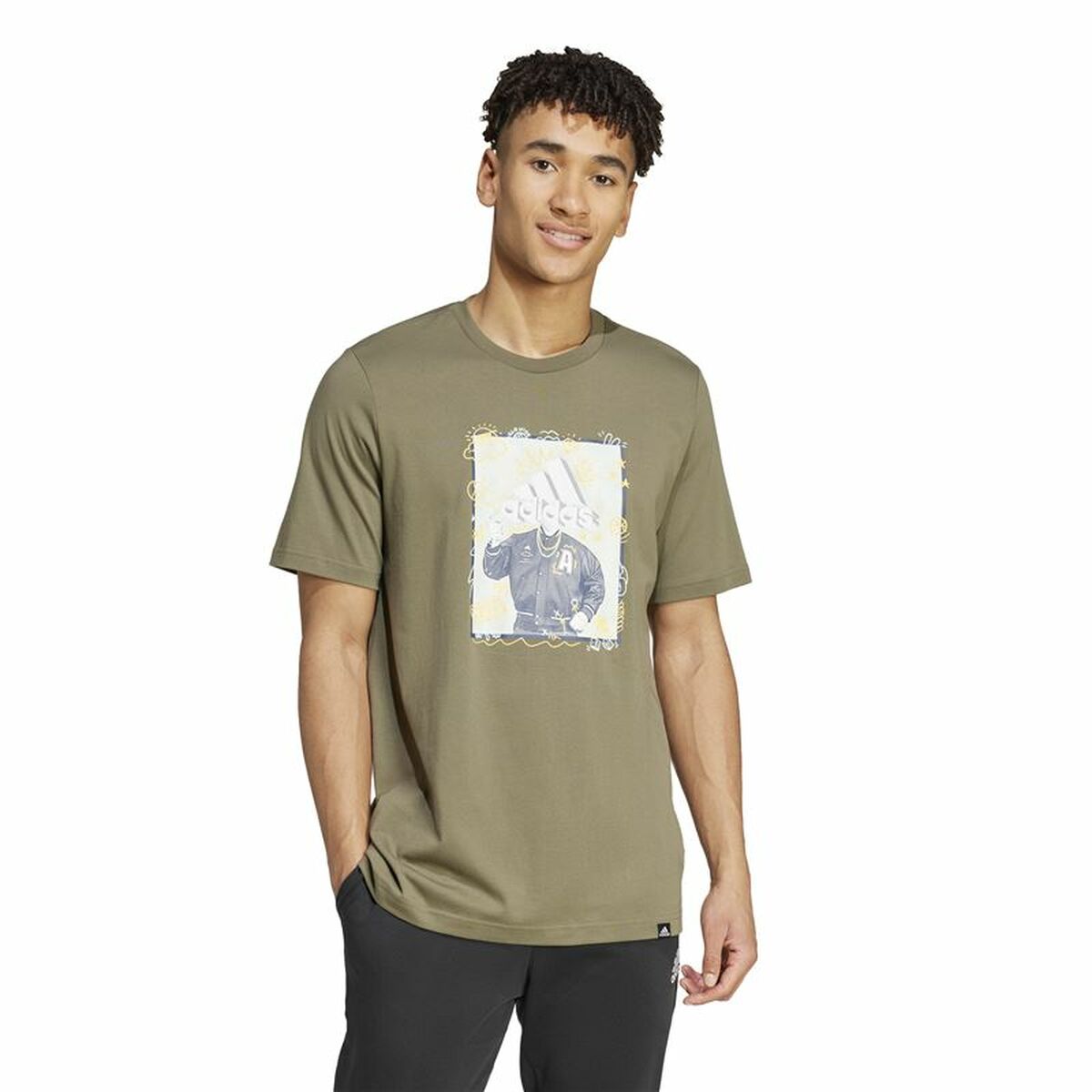 T-shirt à manches courtes homme Adidas Doodle Graphic Vert