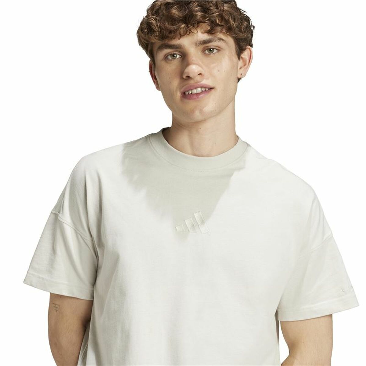T-shirt à manches courtes homme Adidas All Szn Blanc Beige