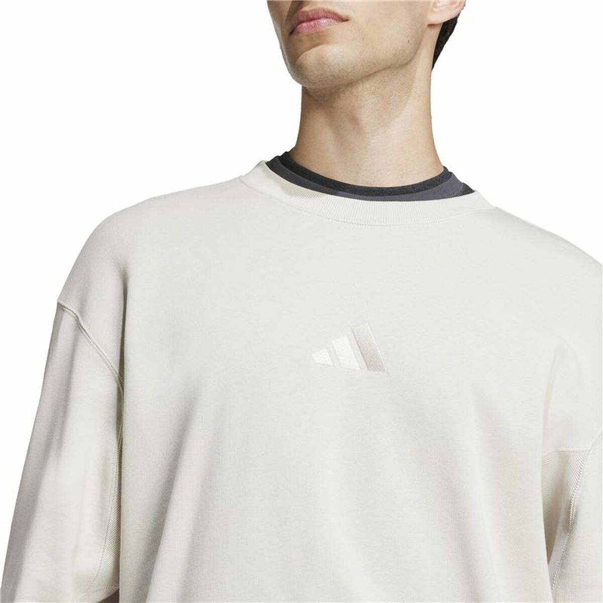 Sweat sans capuche homme Adidas All Szn French Terry Crew Beige