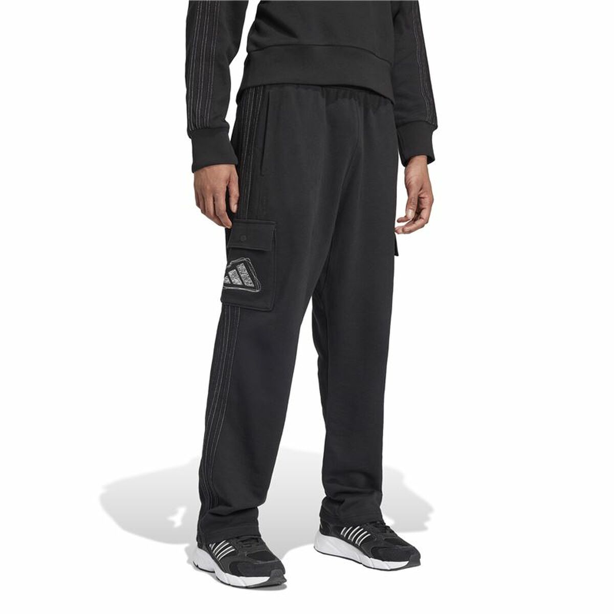 Pantalon de Sport pour Enfant Adidas Graphic Seasonal Noir