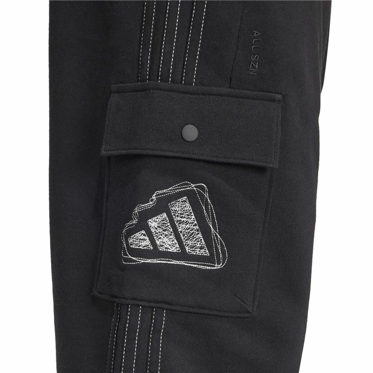 Pantalon de Sport pour Enfant Adidas Graphic Seasonal Noir