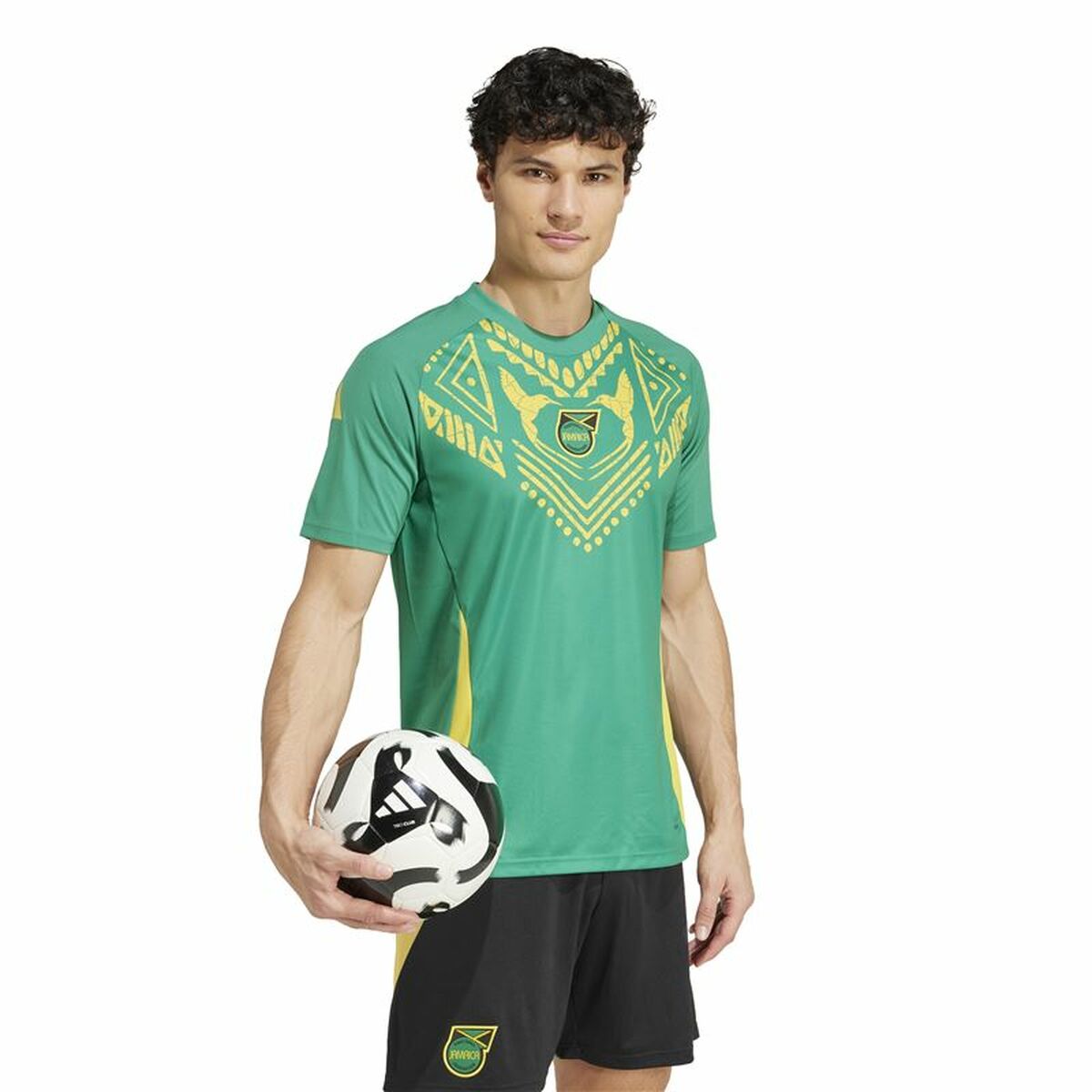T-shirt de foot Adidas Jamaica 2024 Pre Match Vert