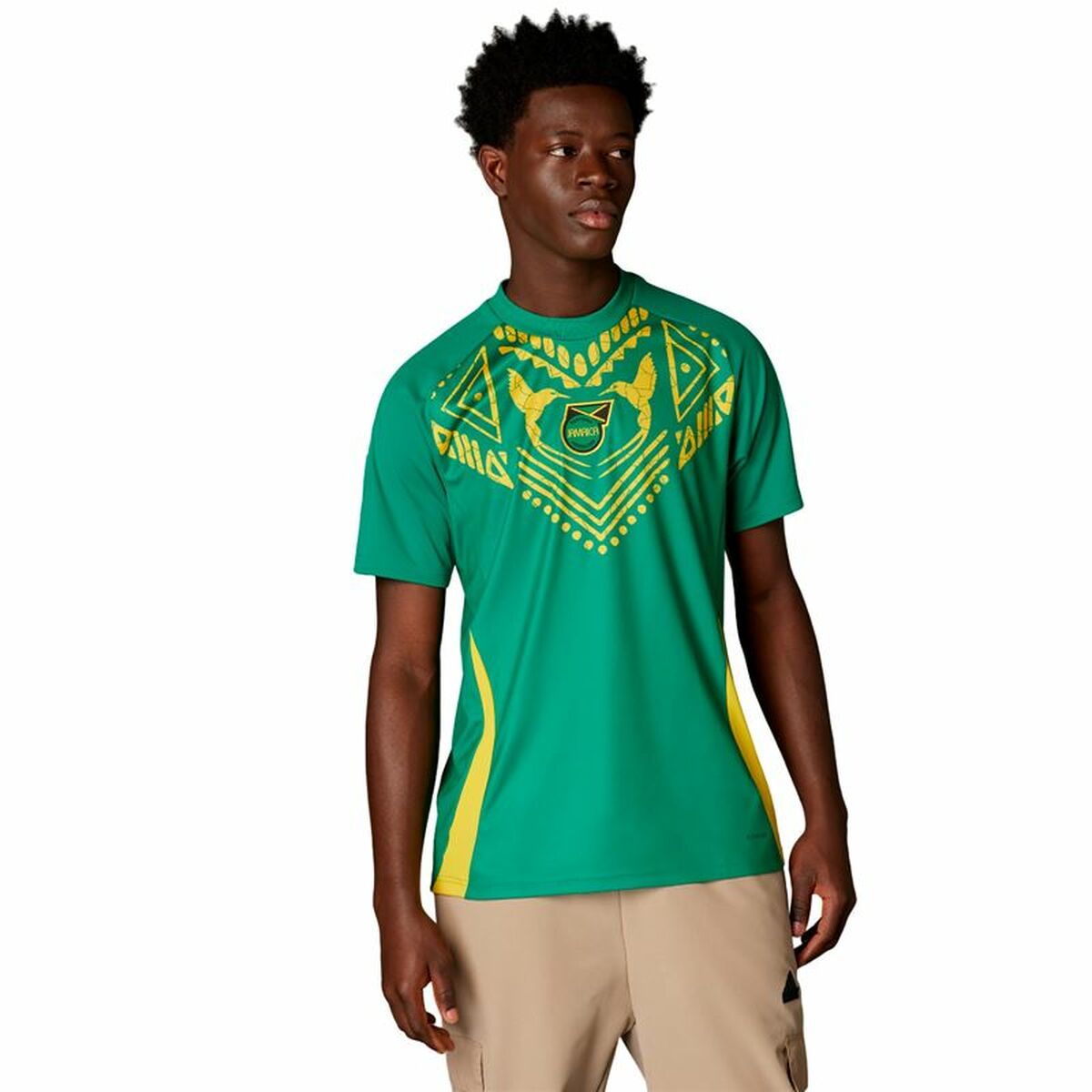 T-shirt de foot Adidas Jamaica 2024 Pre Match Vert