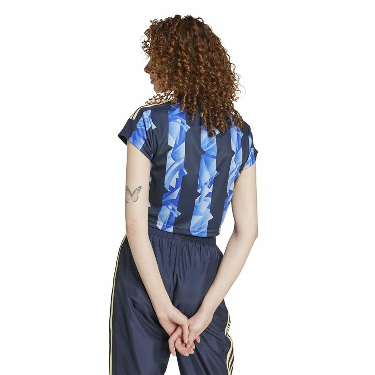 T-shirt à manches courtes femme Adidas Tiro Cut Bleu