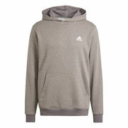 Sweat à capuche homme Adidas Seasonal Essentials Melange Hoodie Marron Beige