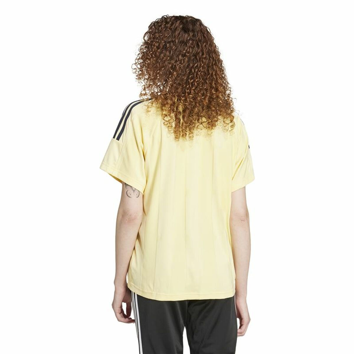 T-shirt à manches courtes homme Adidas Tiro Cut 3 Bandas Jacquard Boyfriend Beige