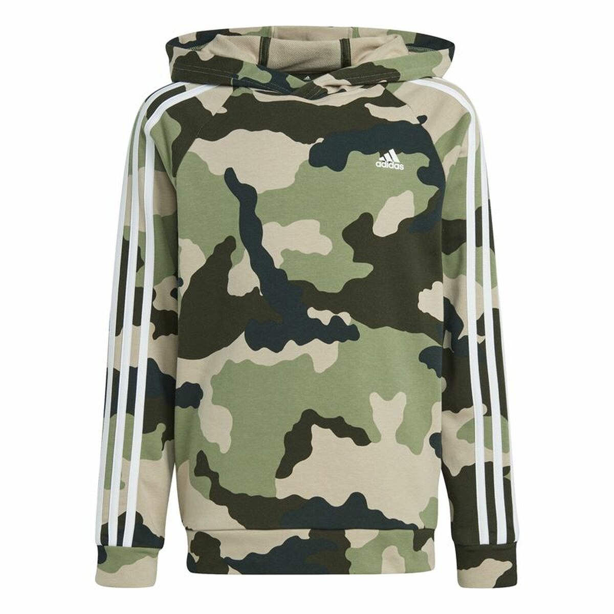 Sweat à capuche unisex Adidas Essentials Multicouleur Camouflage
