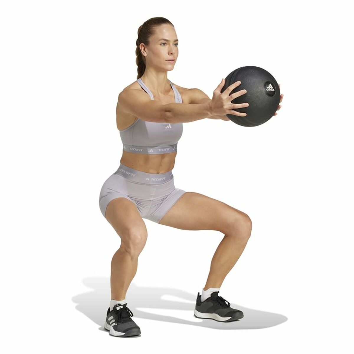 Soutien-gorge de Sport Adidas Techfit Gris