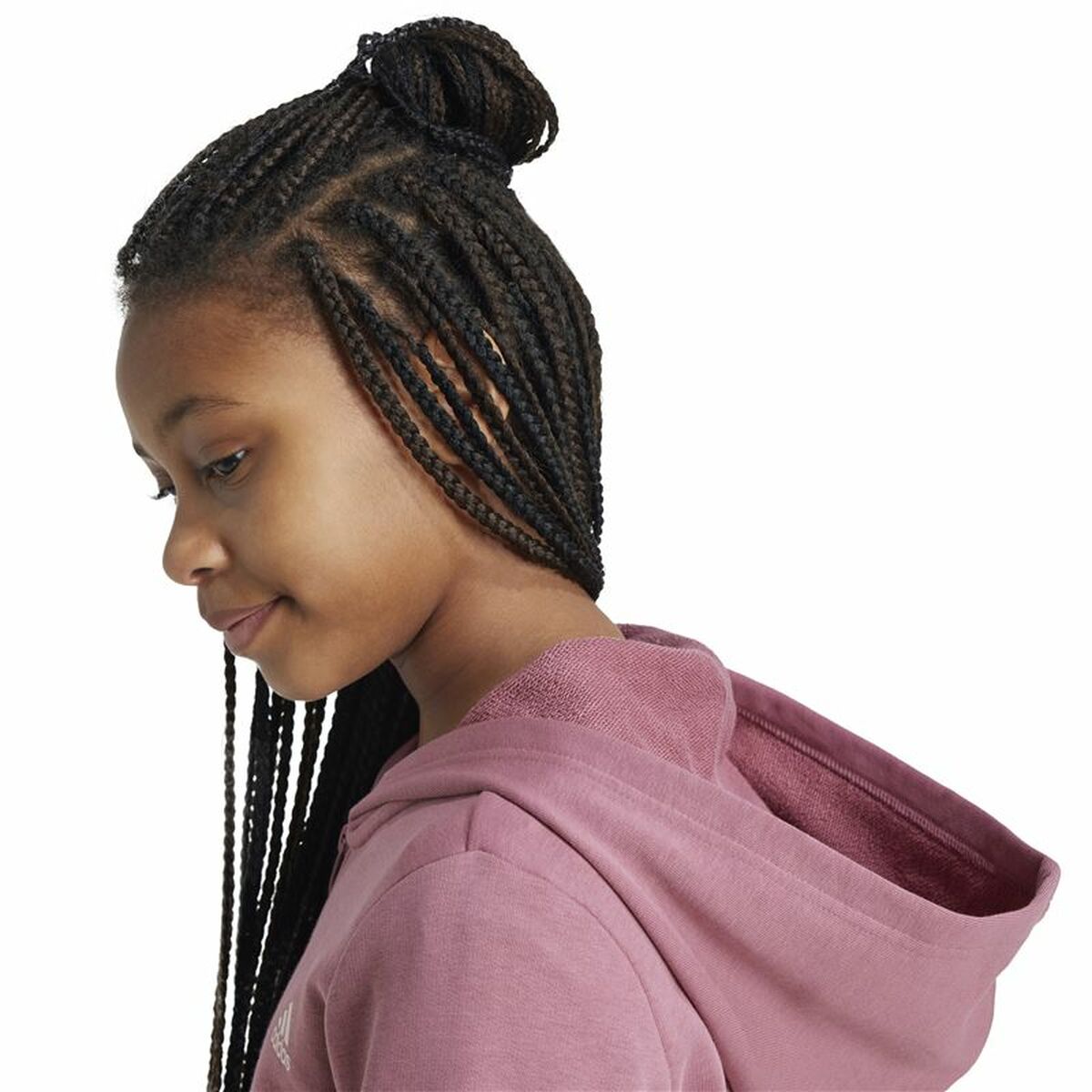 Sweat-shirt à capuche fille Adidas Essentials Linear Logo Rose