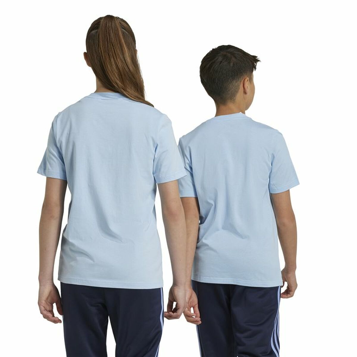 T-shirt à manches courtes unisex Adidas Essentials Bleu Bleu ciel