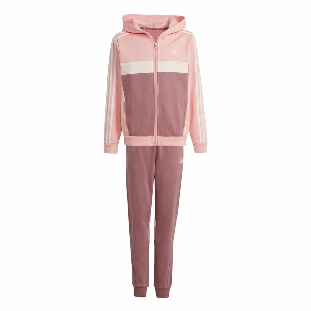 Survêtement Enfant Adidas Tiberio 3-Stripes Colorblock Fleece Rose
