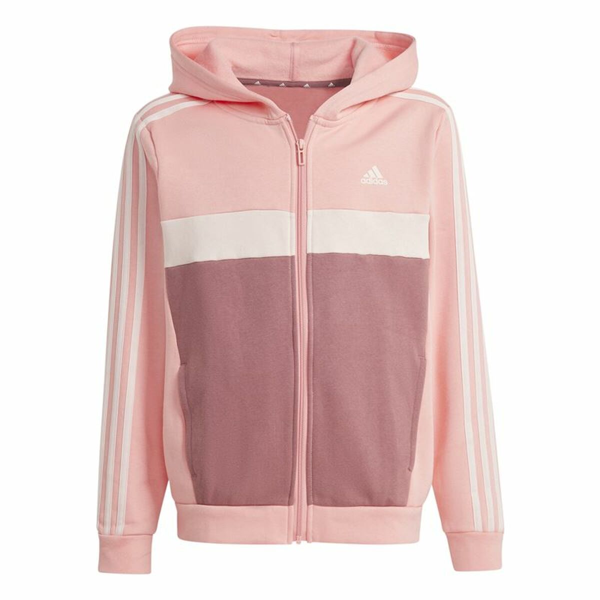 Survêtement Enfant Adidas Tiberio 3-Stripes Colorblock Fleece Rose