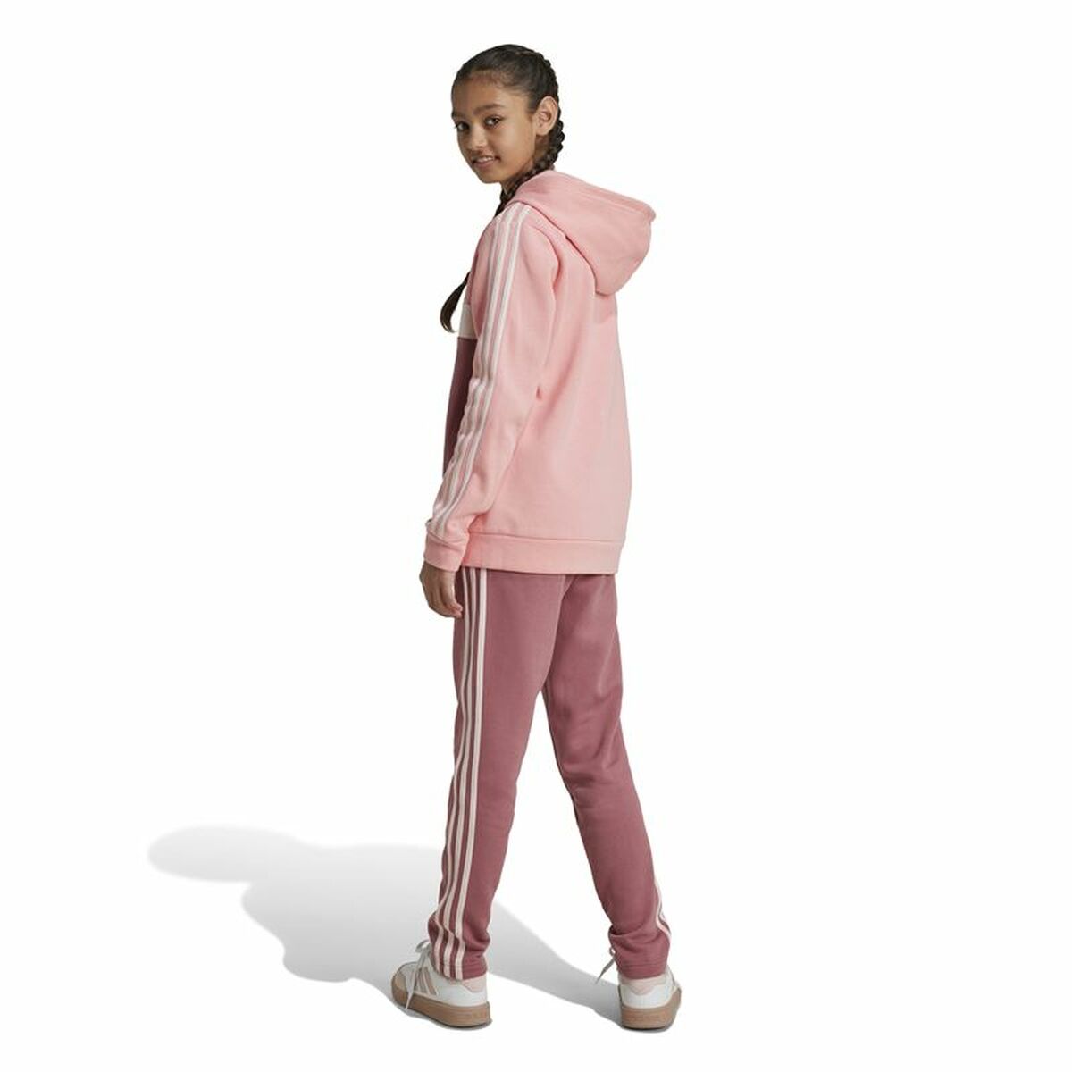 Survêtement Enfant Adidas Tiberio 3-Stripes Colorblock Fleece Rose