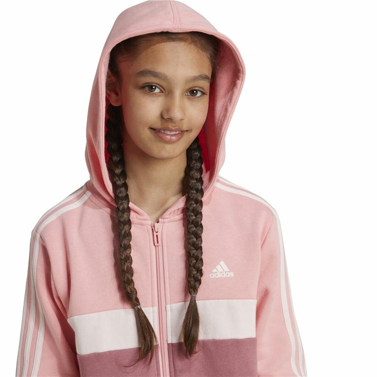 Survêtement Enfant Adidas Tiberio 3-Stripes Colorblock Fleece Rose
