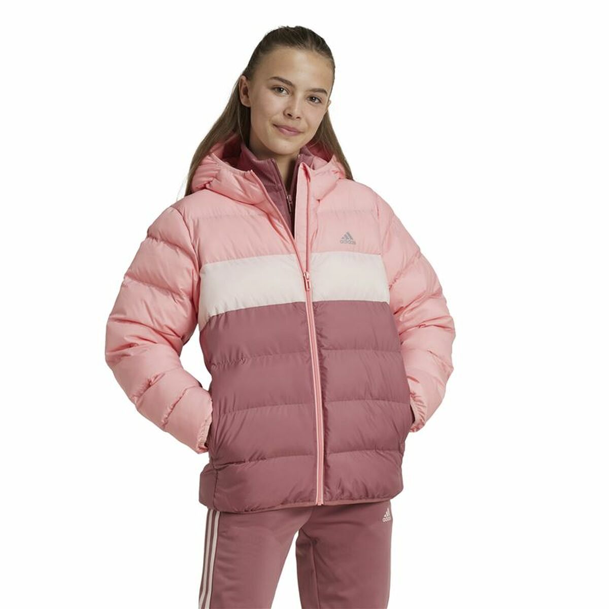 Veste de Sport pour Enfants Adidas Synthetic Down Rose