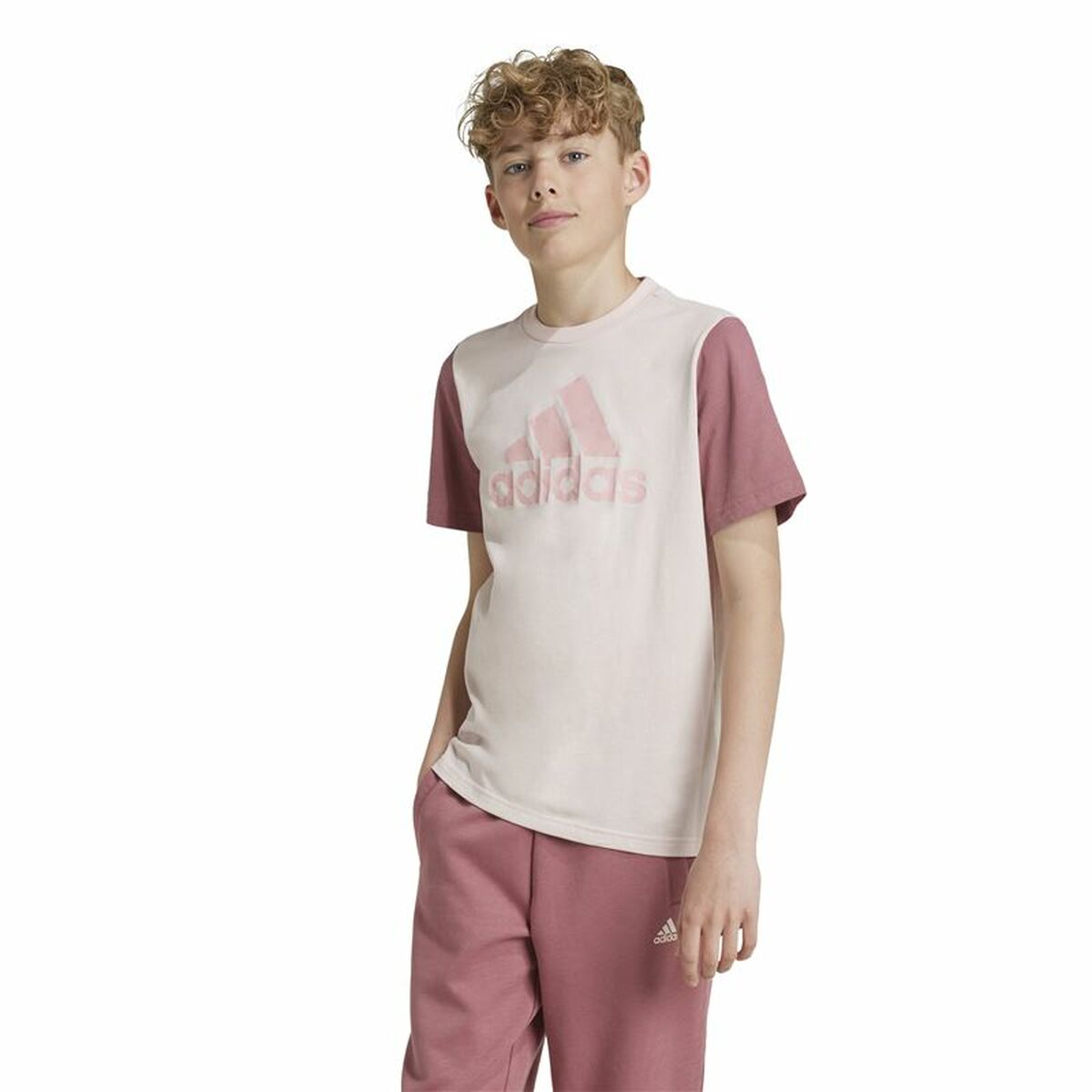 T shirt à manches courtes Enfant Adidas Essentials Big Logo Colorblock