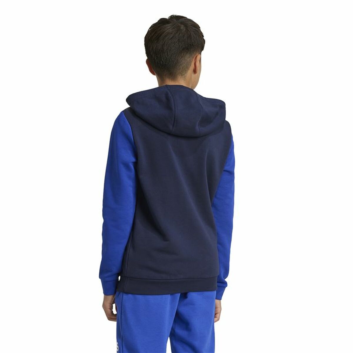 Sweat à capuche enfant Adidas Essentials Big Logo Colorblock Bleu