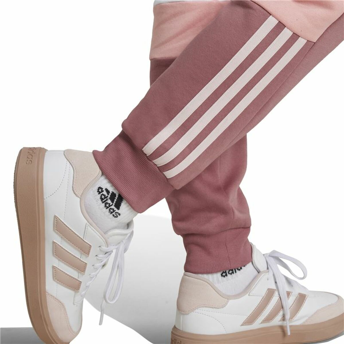 Pantalon de sport long Adidas Tiberio 3-Stripes Colorblock Rose