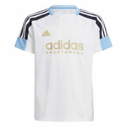 T shirt à manches courtes Enfant Adidas Nations Blanc