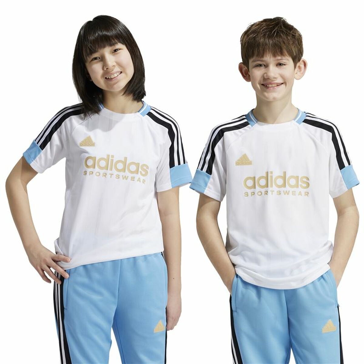 T shirt à manches courtes Enfant Adidas Nations Blanc