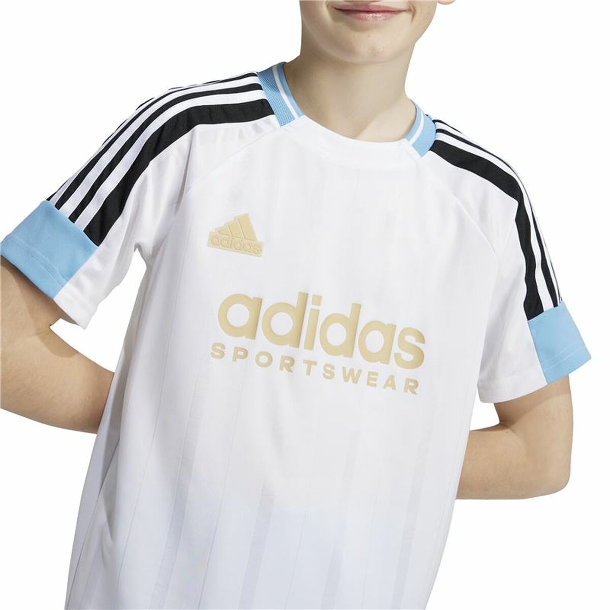 T shirt à manches courtes Enfant Adidas Nations Blanc