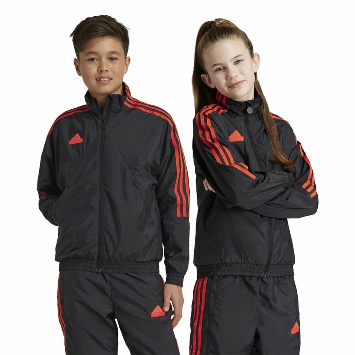 Sweat sans capuche Adidas Tiro Woven Tracktop Noir