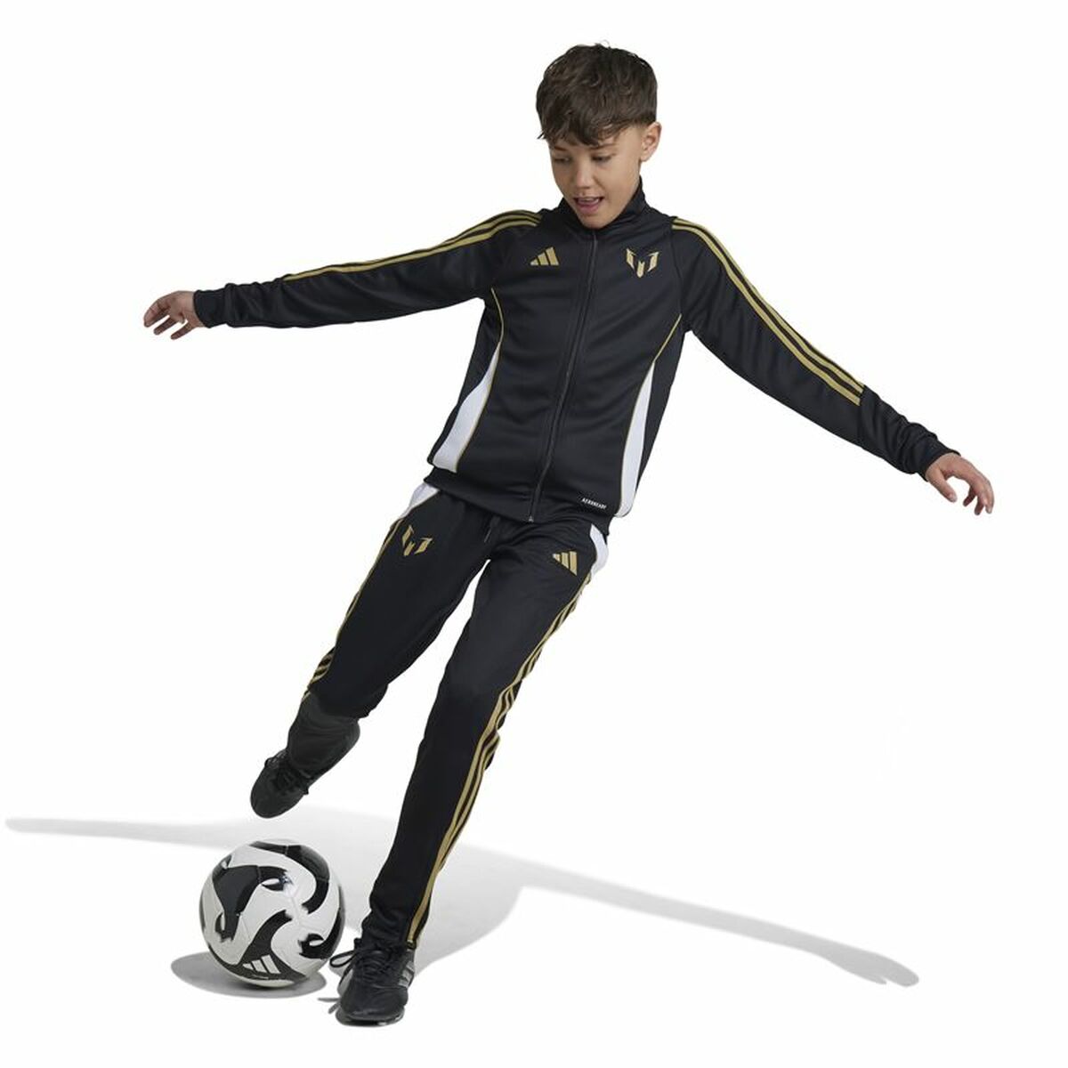 Pantalon de sport long Adidas Messi Infantil Noir