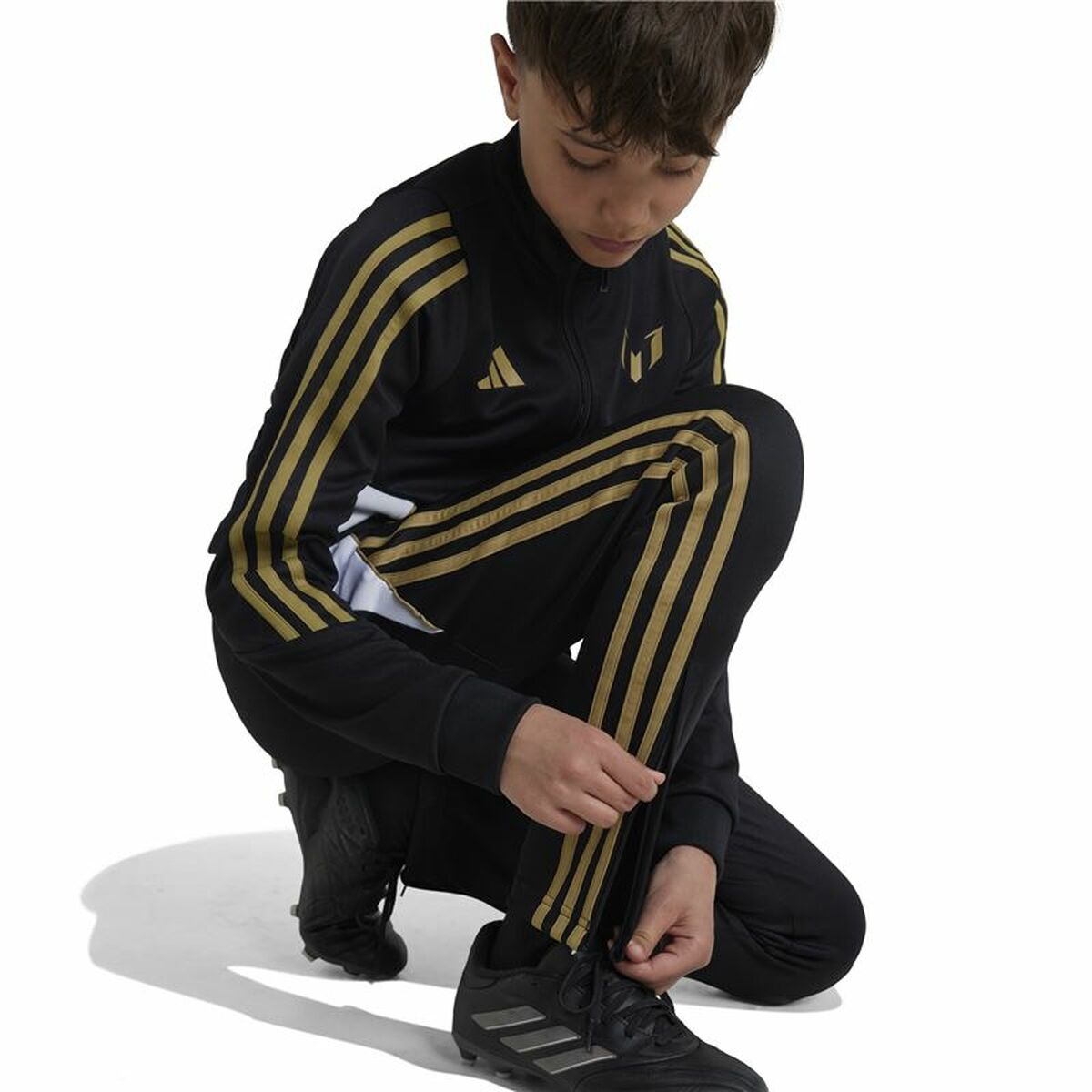 Pantalon de sport long Adidas Messi Infantil Noir