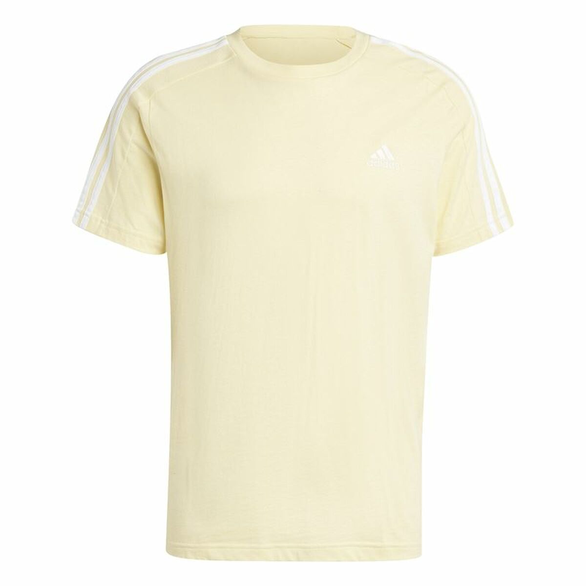 T-shirt à manches courtes homme Adidas Essentials Single Jersey 3-Stripes Jaune