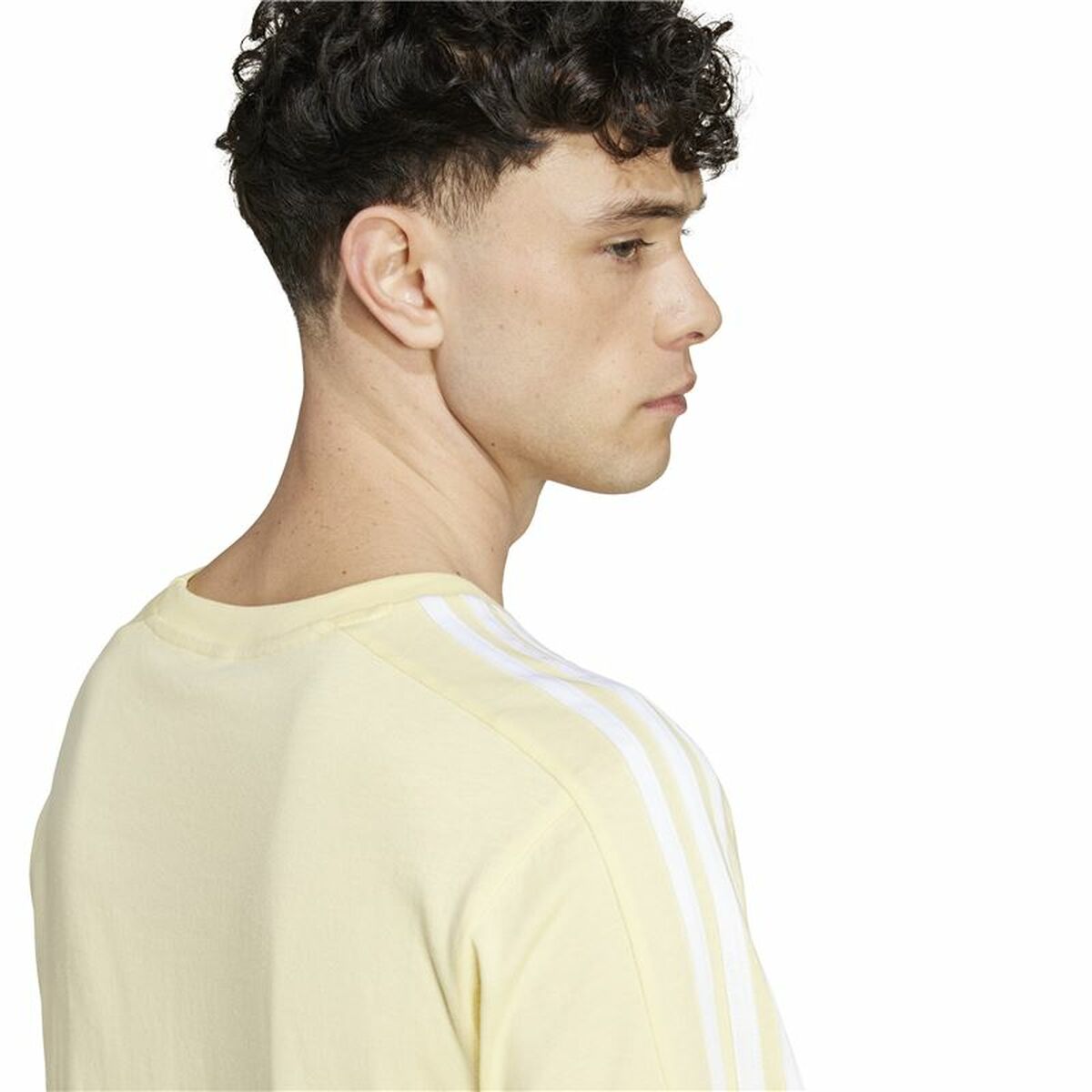 T-shirt à manches courtes homme Adidas Essentials Single Jersey 3-Stripes Jaune