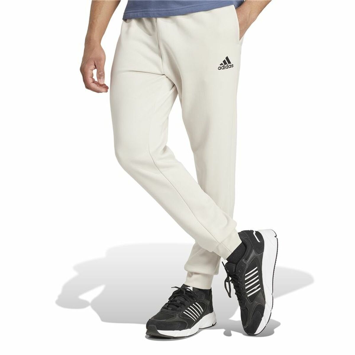 Pantalon de sport long Adidas Essentials Fleece Regular Tapered Blanc