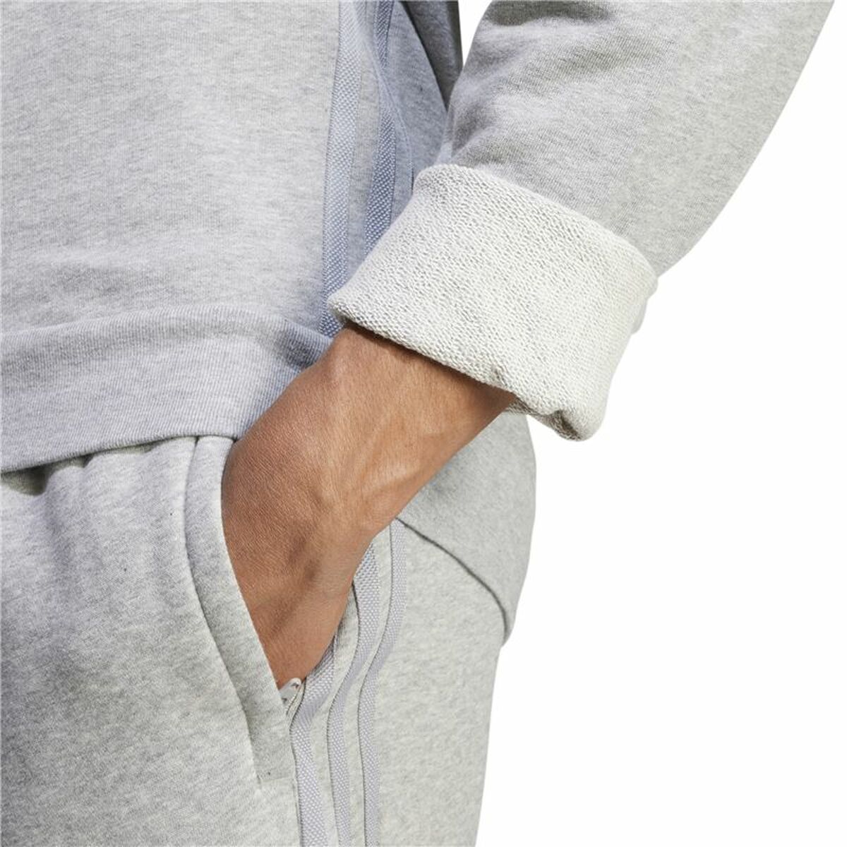 Sweat sans capuche homme Adidas Brand Love French Terry Gris