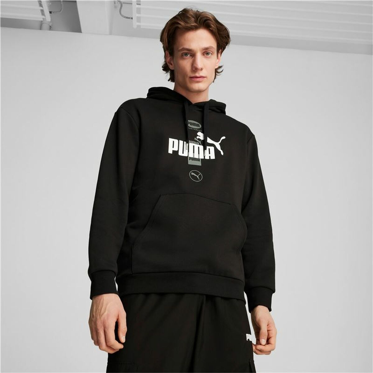 Sweat à capuche homme Puma Puma Power Graphic Noir