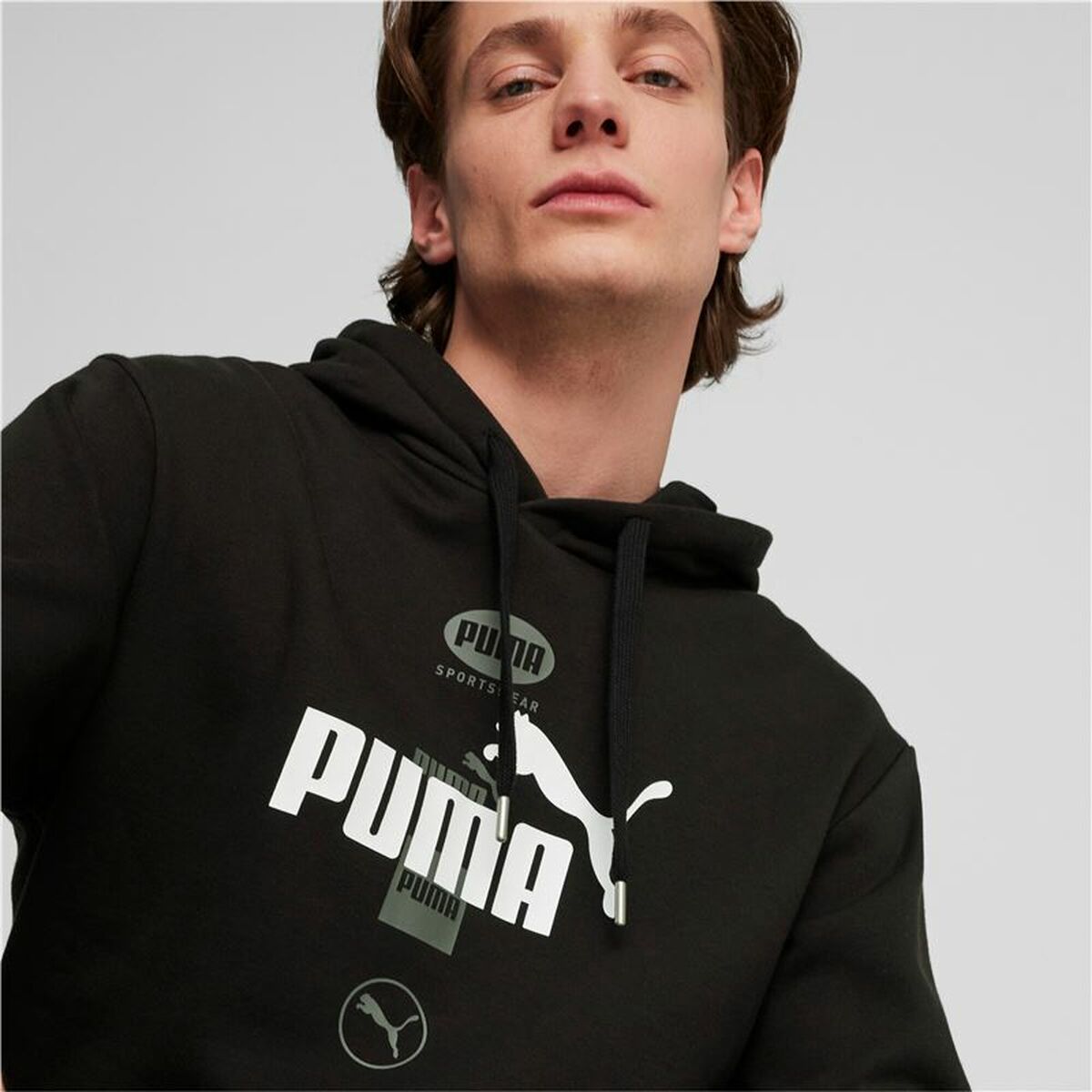 Sweat à capuche homme Puma Puma Power Graphic Noir